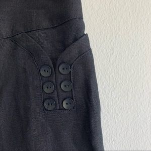 Black Linen White House Black Market Shorts- Size 10